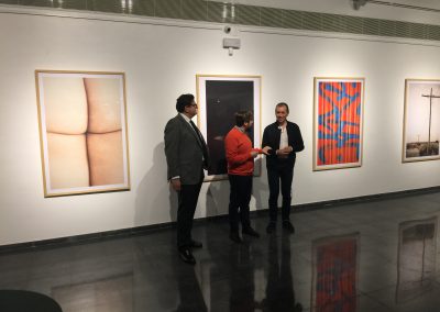 El gerente de la Fundación CRJ, el concejal del Ayto. La Carolina y el Presidente del Grupo f/8